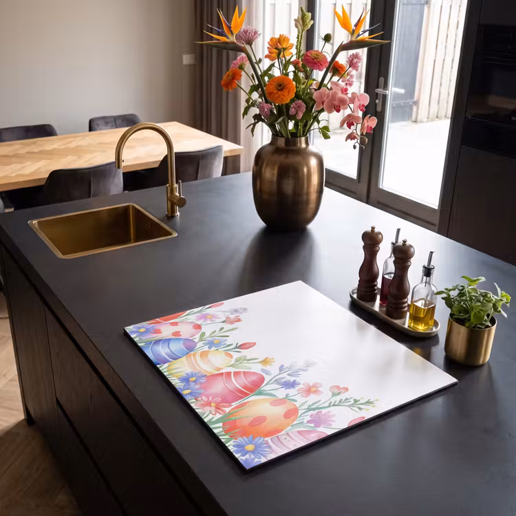Induction hob cover - Flower garden - Colorful - Eggs — 2