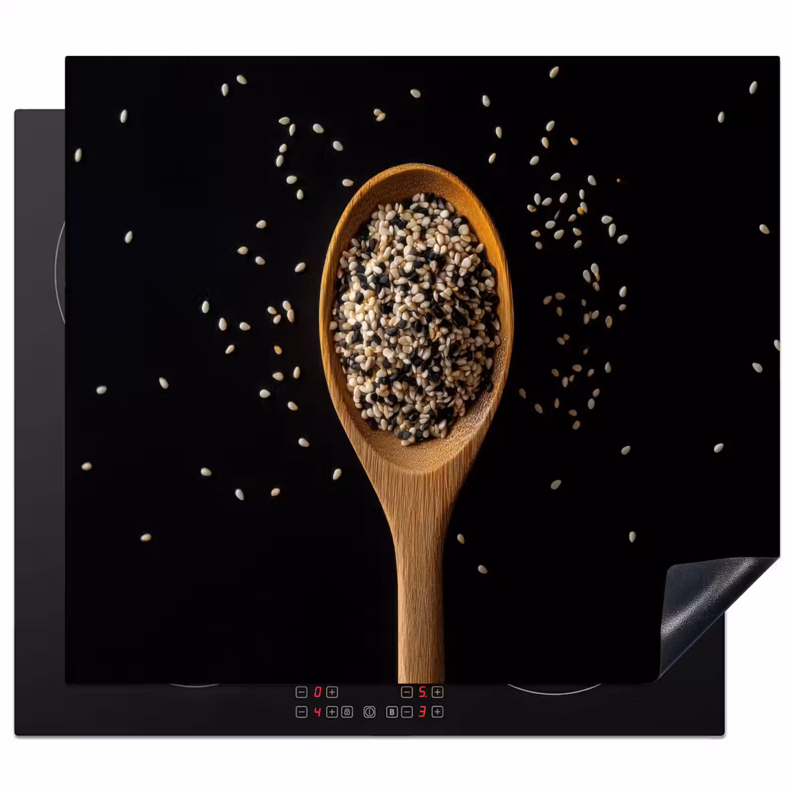 Induction hob protector - Sesame - Spoon - Black — 1