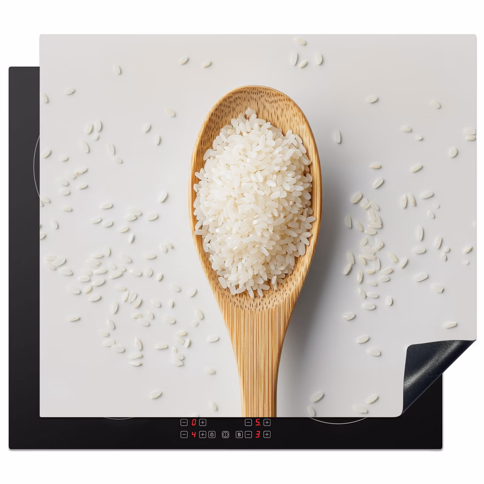 Induction hob protector - Wood - Spoon - Rice — 1