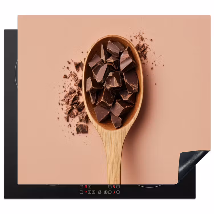 Induction hob protector - Chocolate - Wood - Spoon — 1