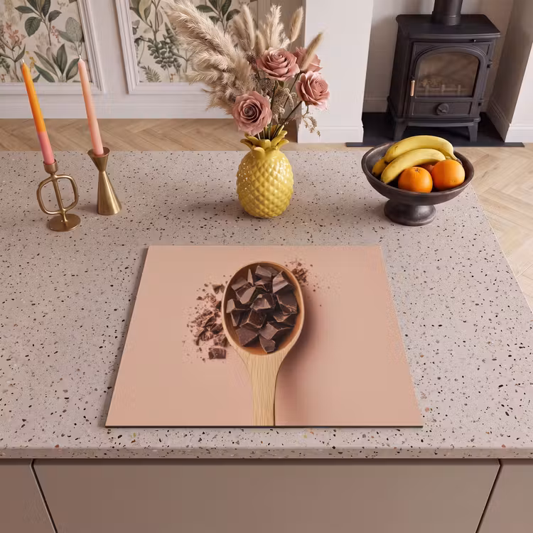 Induction hob protector - Chocolate - Wood - Spoon — 3