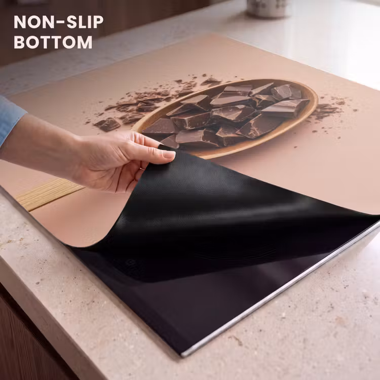 Induction hob protector - Chocolate - Wood - Spoon — 5