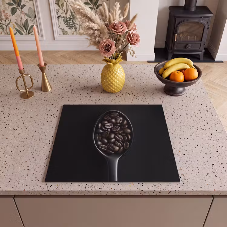 Induction hob protector - Coffee Bean - Spoon - Black — 3