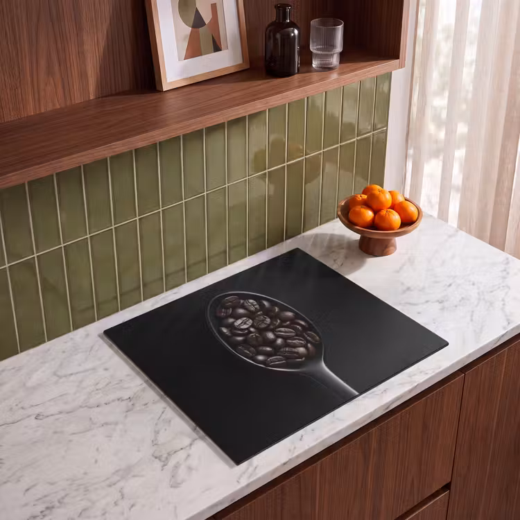 Induction hob protector - Coffee Bean - Spoon - Black — 4