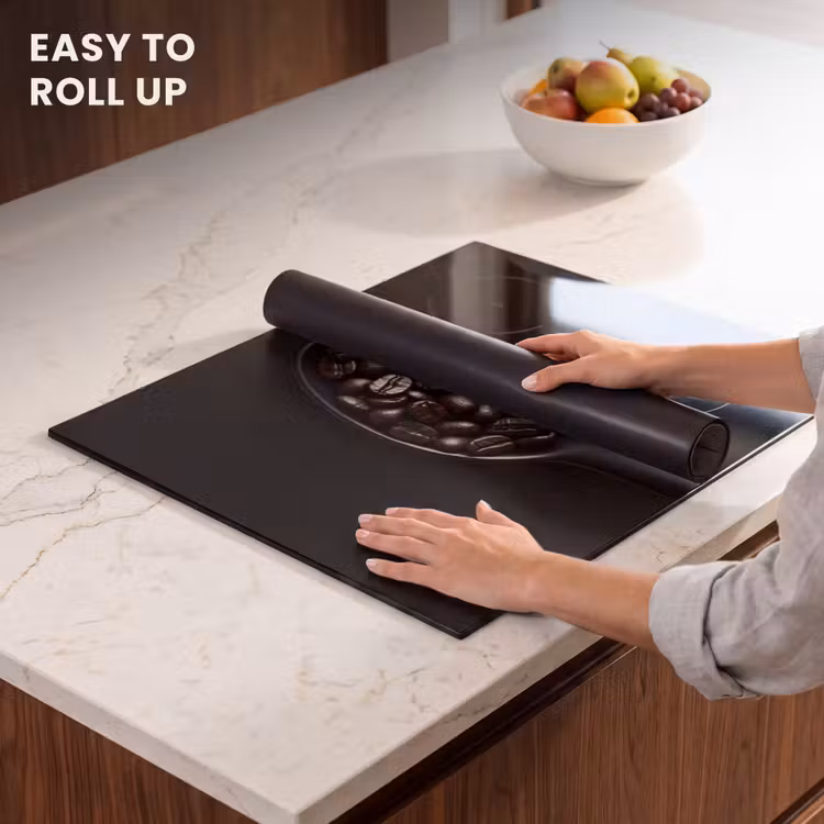 Induction hob protector - Coffee Bean - Spoon - Black — 6