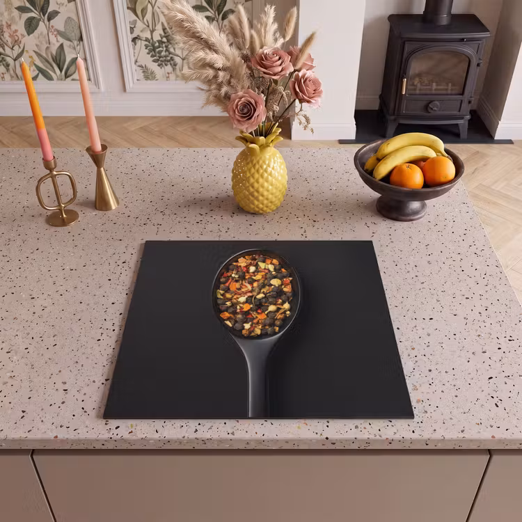 Induction hob protector - Herbs - Black - Spoon — 3