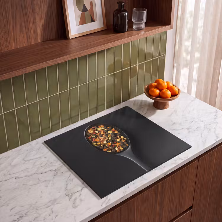 Induction hob protector - Herbs - Black - Spoon — 4