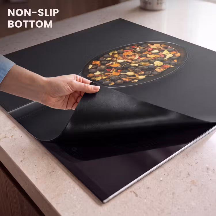 Induction hob protector - Herbs - Black - Spoon — 5