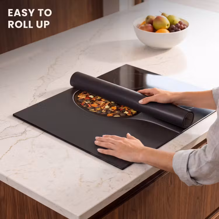 Induction hob protector - Herbs - Black - Spoon — 6