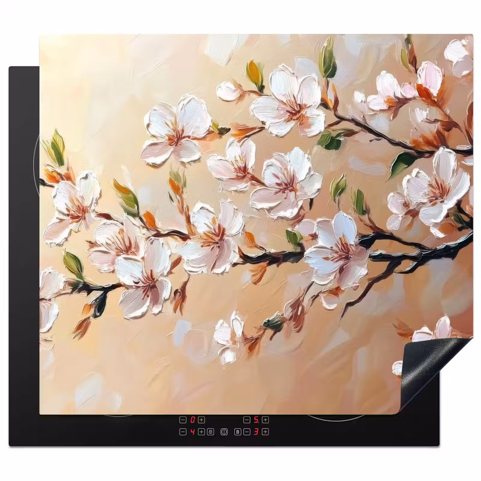 Induction hob protector - Blossom branches - Picturesque - Pink — 1