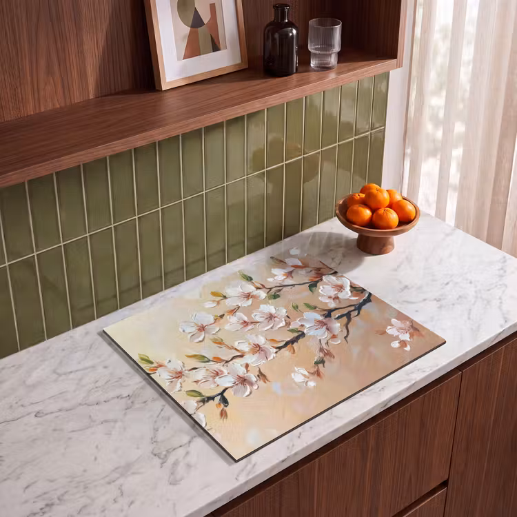 Induction hob protector - Blossom branches - Picturesque - Pink — 4