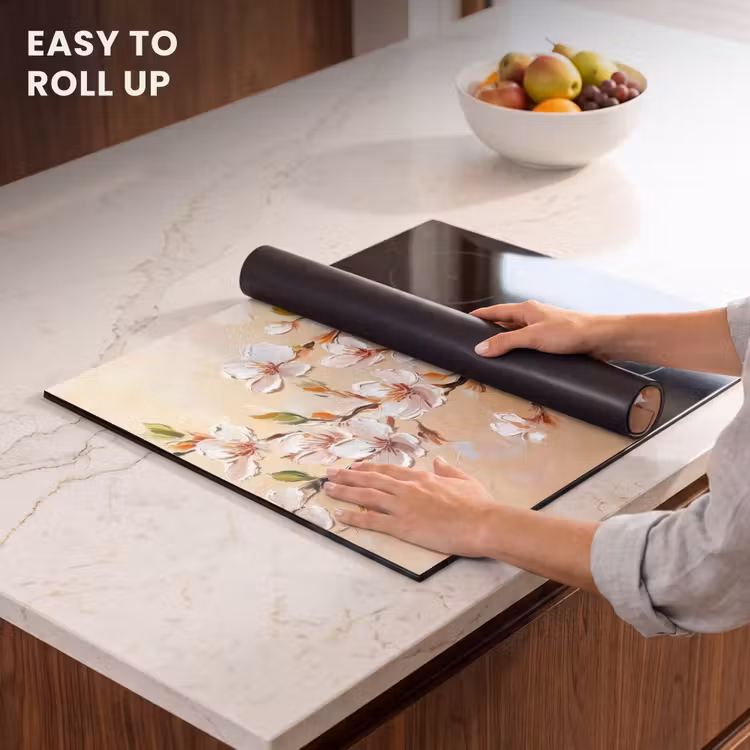 Induction hob protector - Blossom branches - Picturesque - Pink — 6