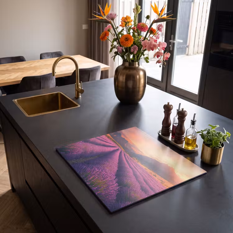 Induction hob protector - Lavender Field - Sunset - Purple — 2