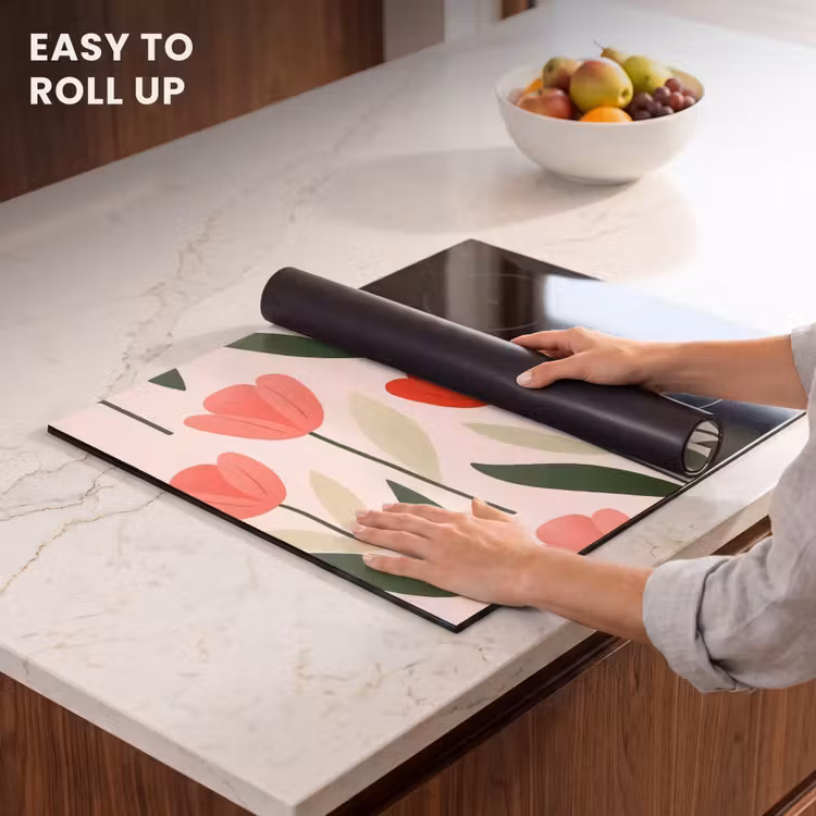 Induction hob protector - Tulips - Modern - Pink — 6