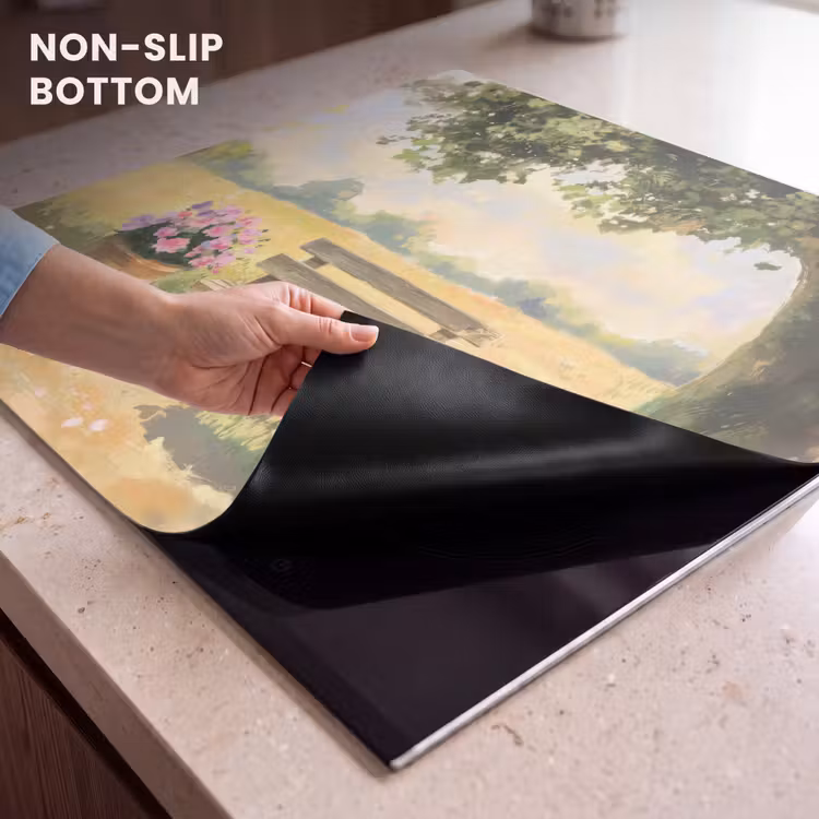 Induction hob protector - Wooden bench - Flower pots - Landscape — 5