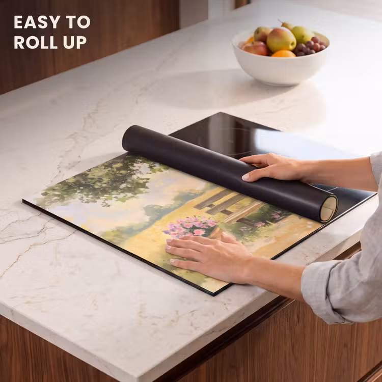 Induction hob protector - Wooden bench - Flower pots - Landscape — 6