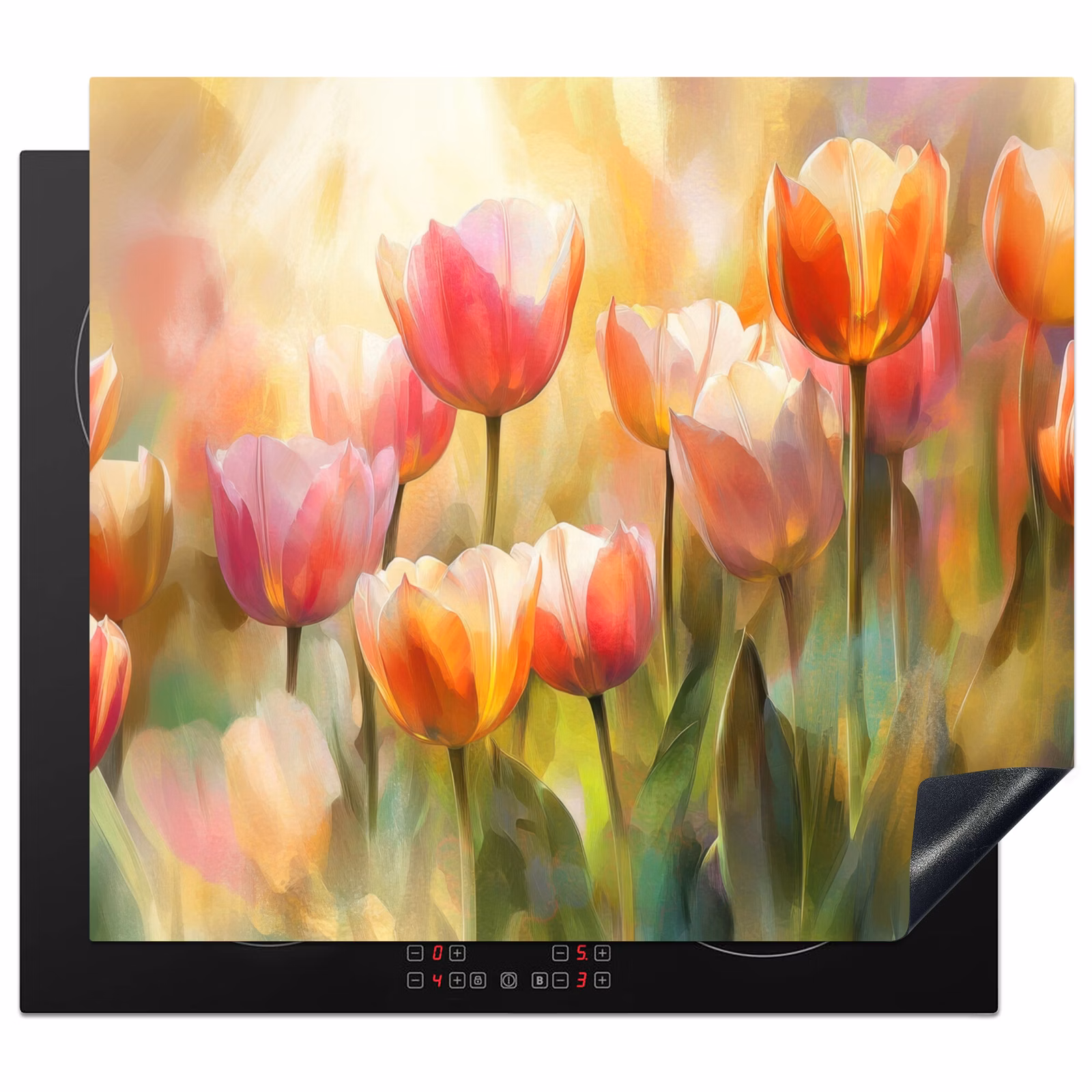Induction hob protector - Tulips - Fairytale - Colorful — 1