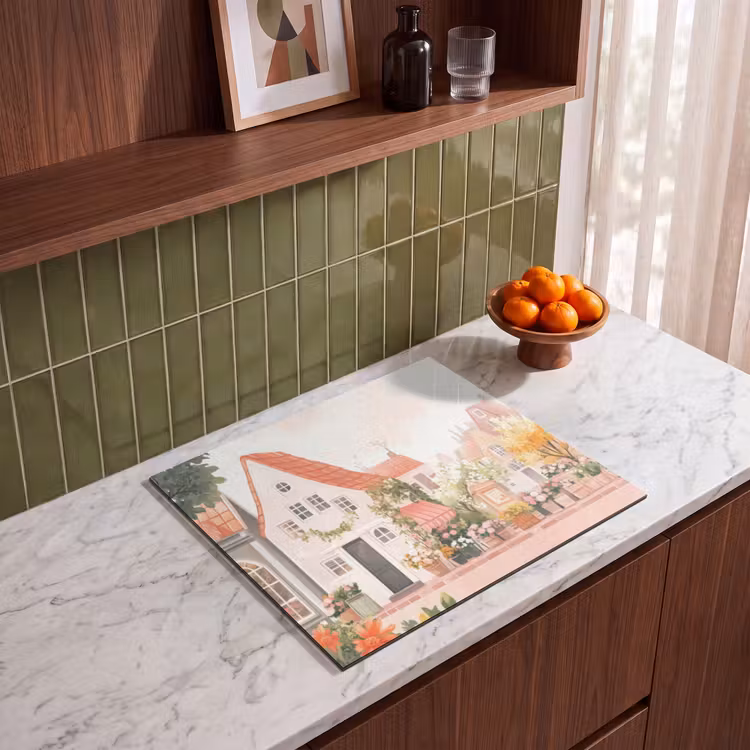 Induction hob protector - Flowers - Houses - Village — 4