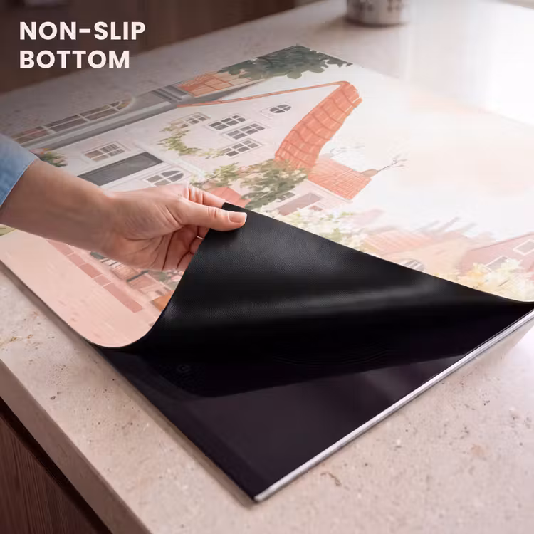 Induction hob protector - Flowers - Houses - Village — 5