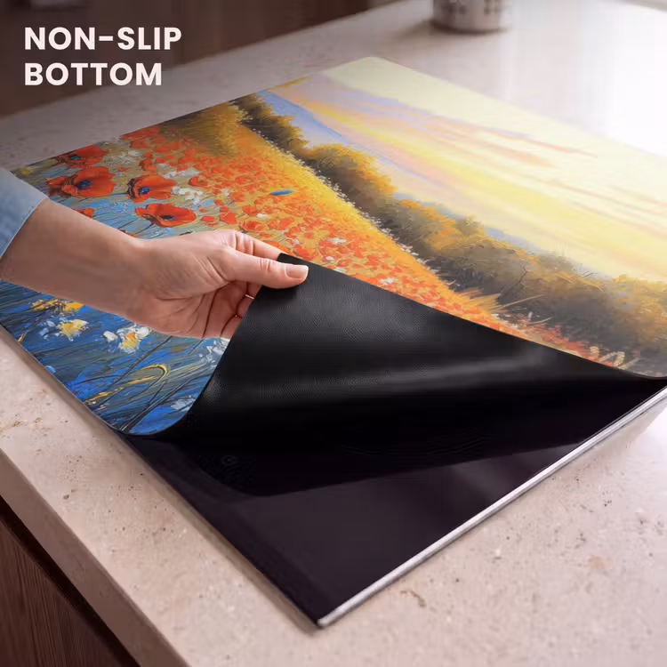 Induction hob protector - Poppy - Field of flowers - Colorful — 5