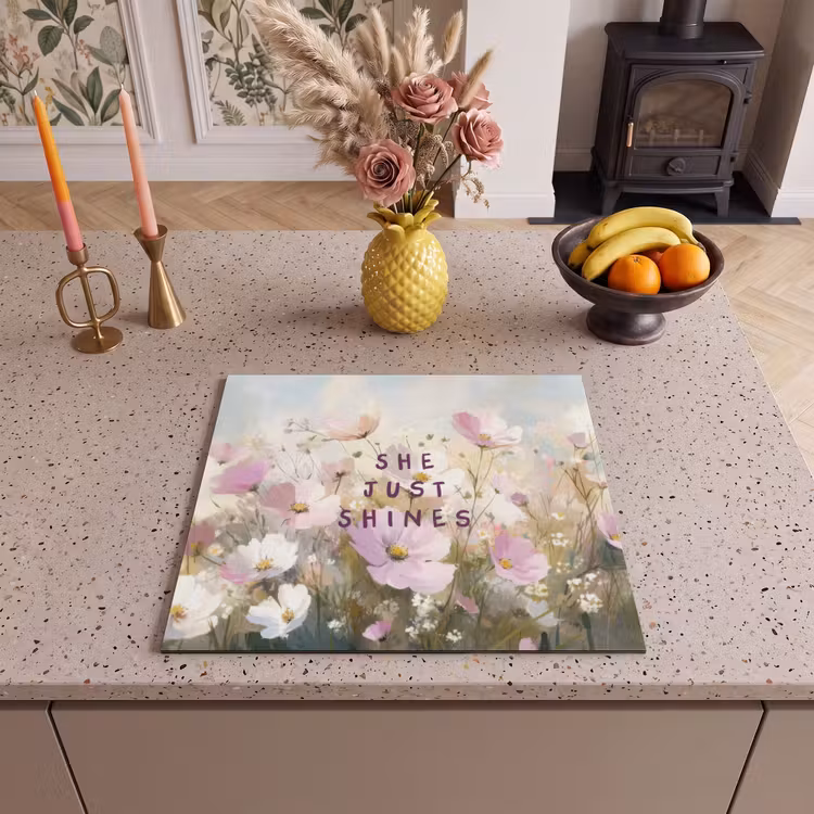 Induction hob protector - Quote - Flowers - Picturesque — 3