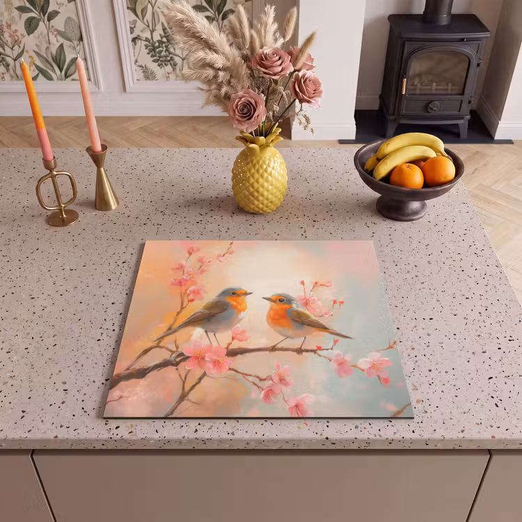 Induction hob protector - Robins - Ornamental - Blossom Branch — 3