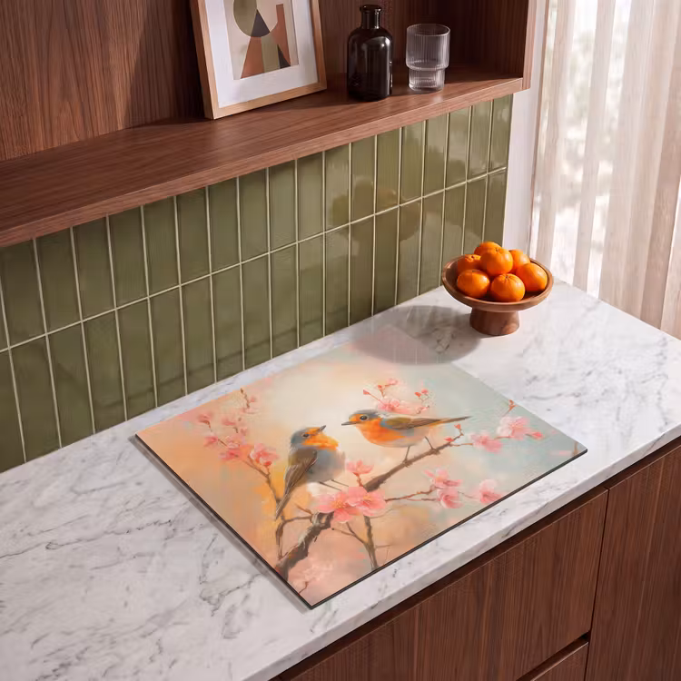 Induction hob protector - Robins - Ornamental - Blossom Branch — 4