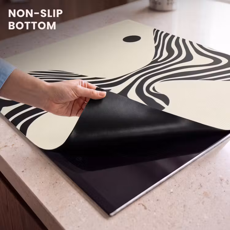 Induction hob protector - Beige - Lines - Wavy - Abstract — 5
