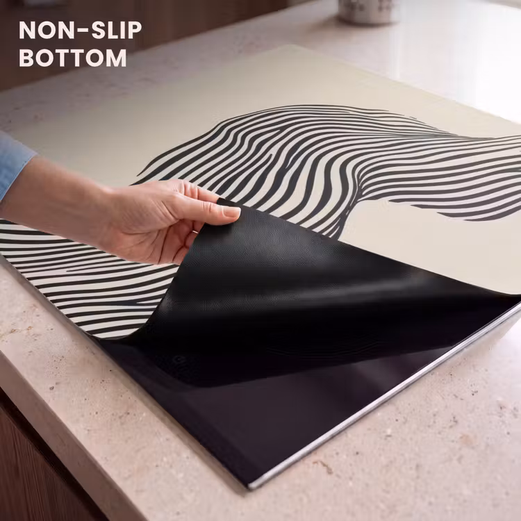 Induction hob protector - Wavy - Lines - Abstract - Silhouette — 5