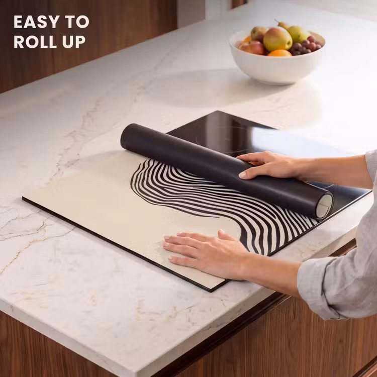 Induction hob protector - Wavy - Lines - Abstract - Silhouette — 6
