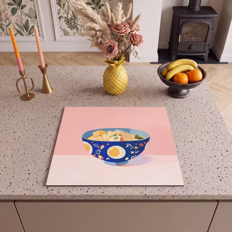Induction hob protector - Noodles - Bowl - Blue - Illustration — 3