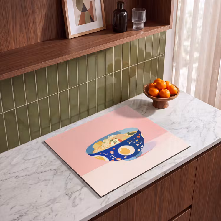 Induction hob protector - Noodles - Bowl - Blue - Illustration — 4