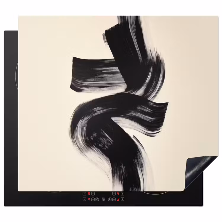 Induction hob protector - Stripes - Black - Abstract — 1