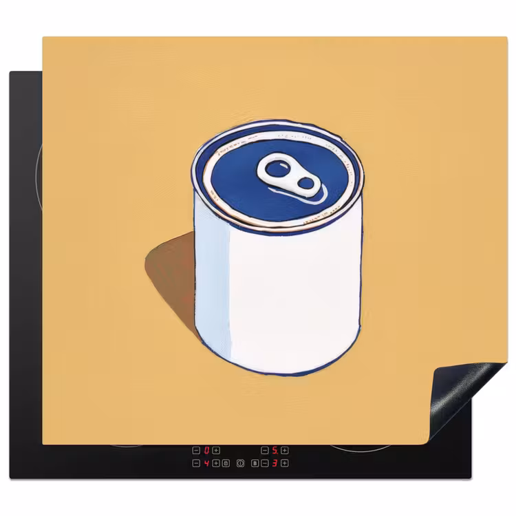 Induction hob protector - Tin - Minimalist - Blue - Illustration — 1