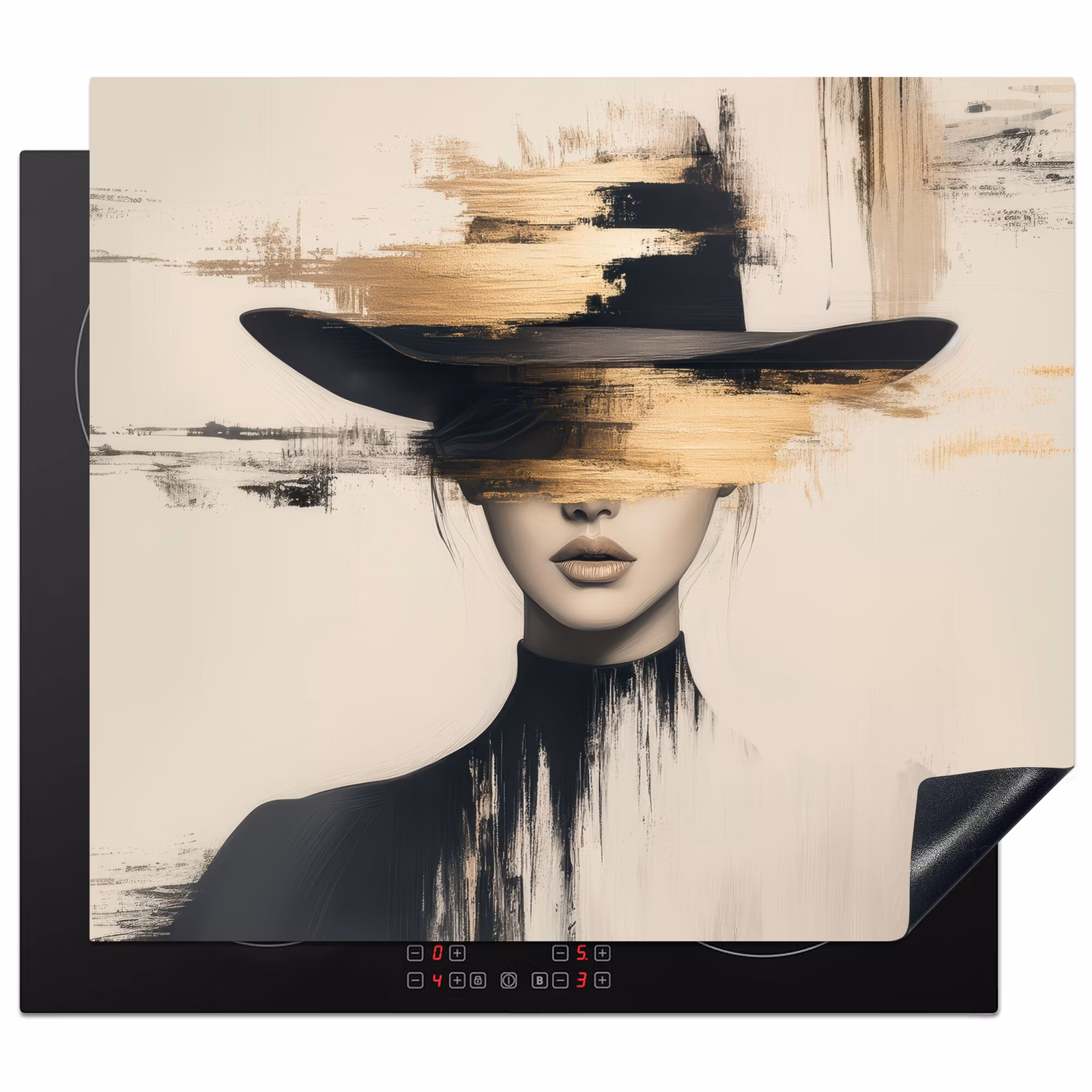 Induction hob protector - Woman - Hat - Paint — 1