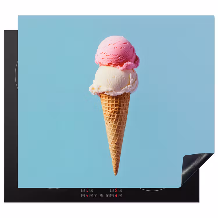 Induction hob protector - Balls - Scoop ice cream - Horn - Blue — 1