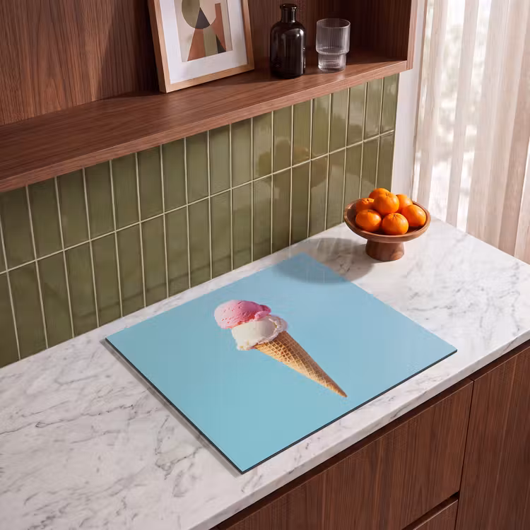 Induction hob protector - Balls - Scoop ice cream - Horn - Blue — 4
