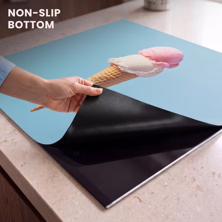 Induction hob protector - Balls - Scoop ice cream - Horn - Blue — 5