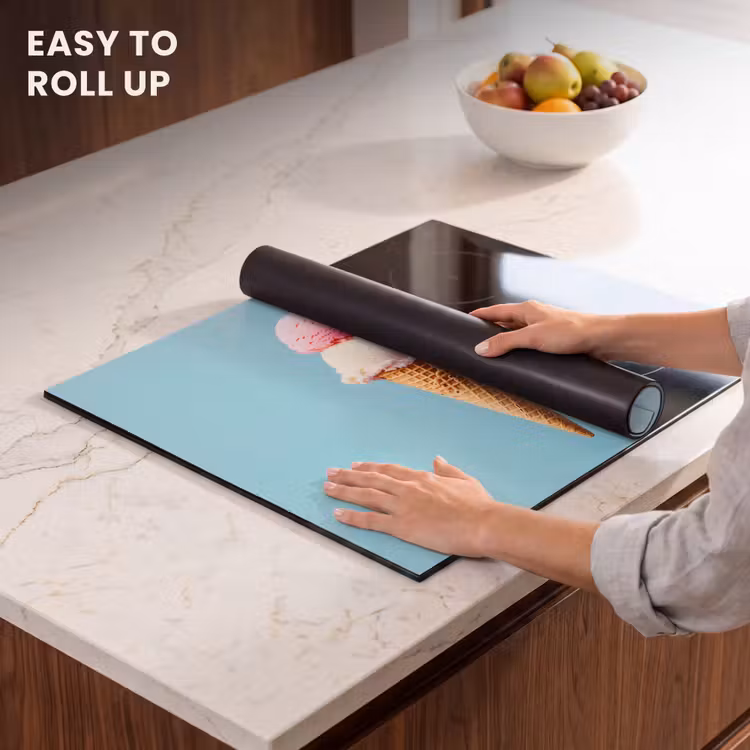 Induction hob protector - Balls - Scoop ice cream - Horn - Blue — 6