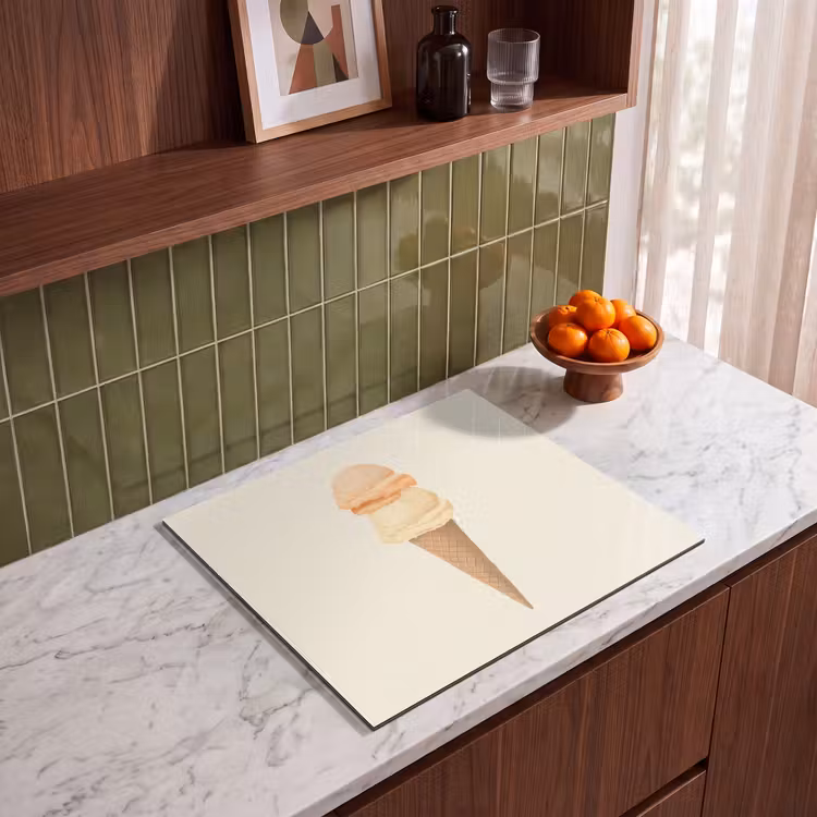 Induction hob protector - Minimalist - Scoop ice cream - Horn - Beige — 4