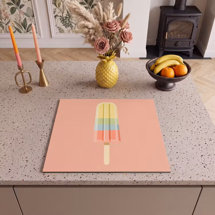 Induction hob protector - Water ice cream - Pastel shades - Minimalist — 3