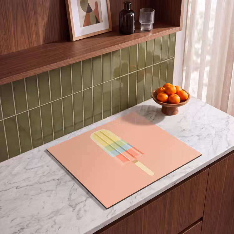Induction hob protector - Water ice cream - Pastel shades - Minimalist — 4