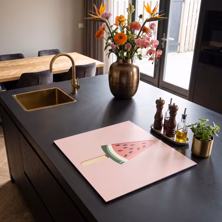 Induction hob protector - Watermelon - Ice cream - Pips - Red — 2