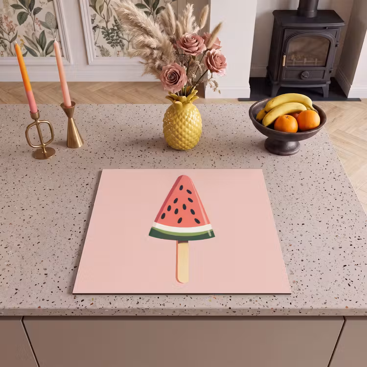 Induction hob protector - Watermelon - Ice cream - Pips - Red — 3