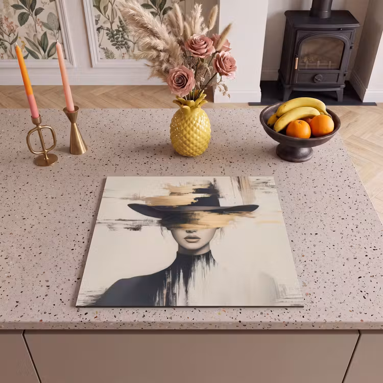 Induction hob protector - Woman - Hat - Paint — 3