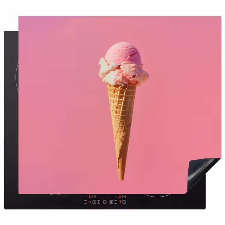 Induction hob protector - Horn - Scoop ice cream - Pink — 1