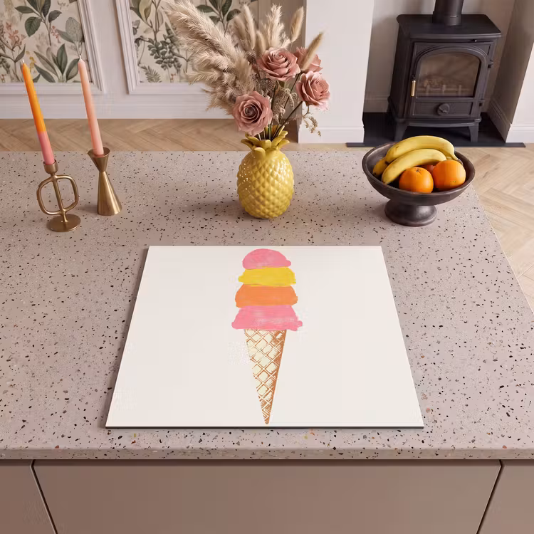 Induction hob protector - Scoop ice cream - Horn - Illustration - Minimalist — 3