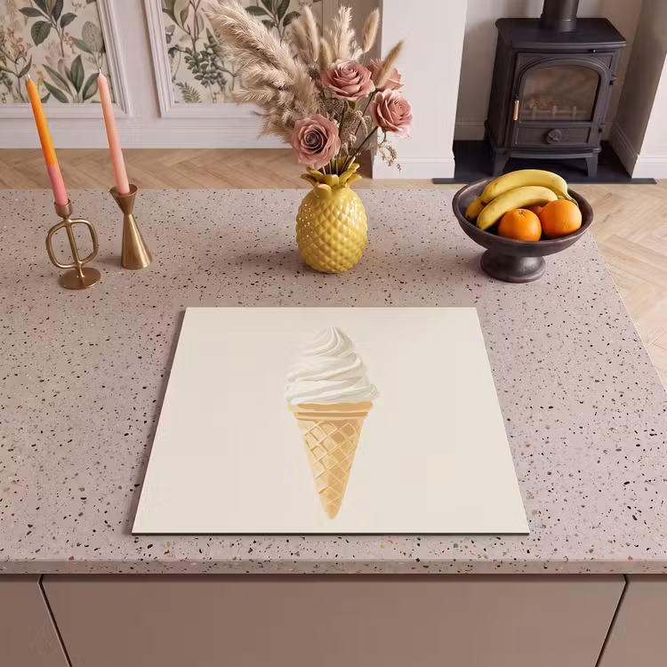 Induction hob protector - Soft ice cream - Horn - White — 3