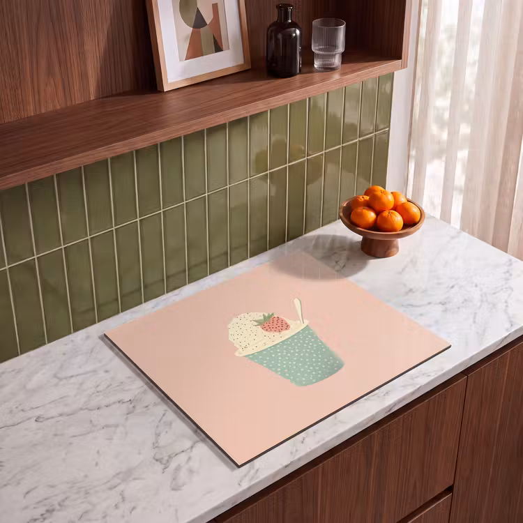 Induction hob protector - Tray - Ice cream - Strawberry - Pink — 4