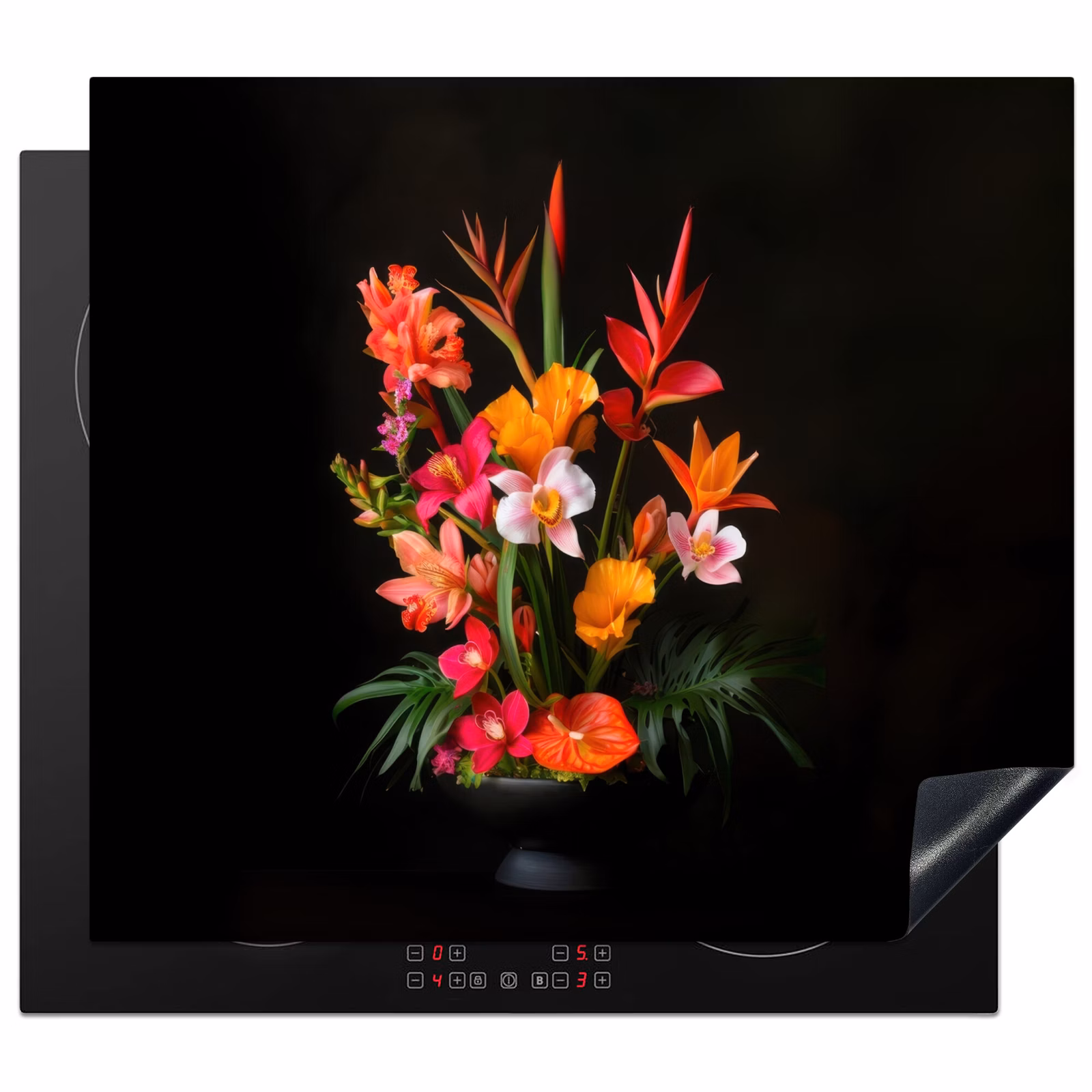 Induction hob protector - Bouquet - Flowers - Exotic — 1